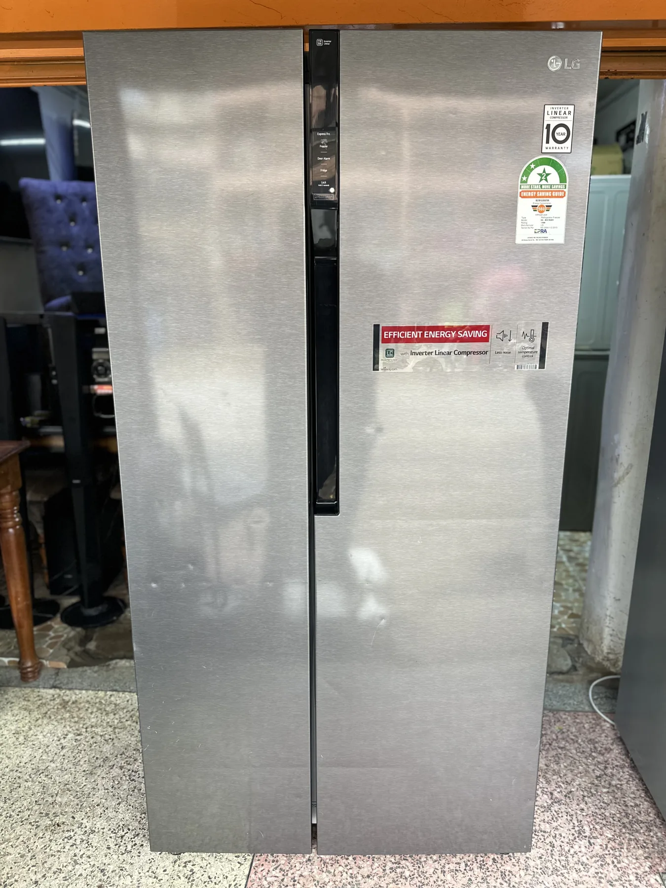 LG 679L Side by Side Fridge -(GC-B247KQDV) Dark Graphite Steel