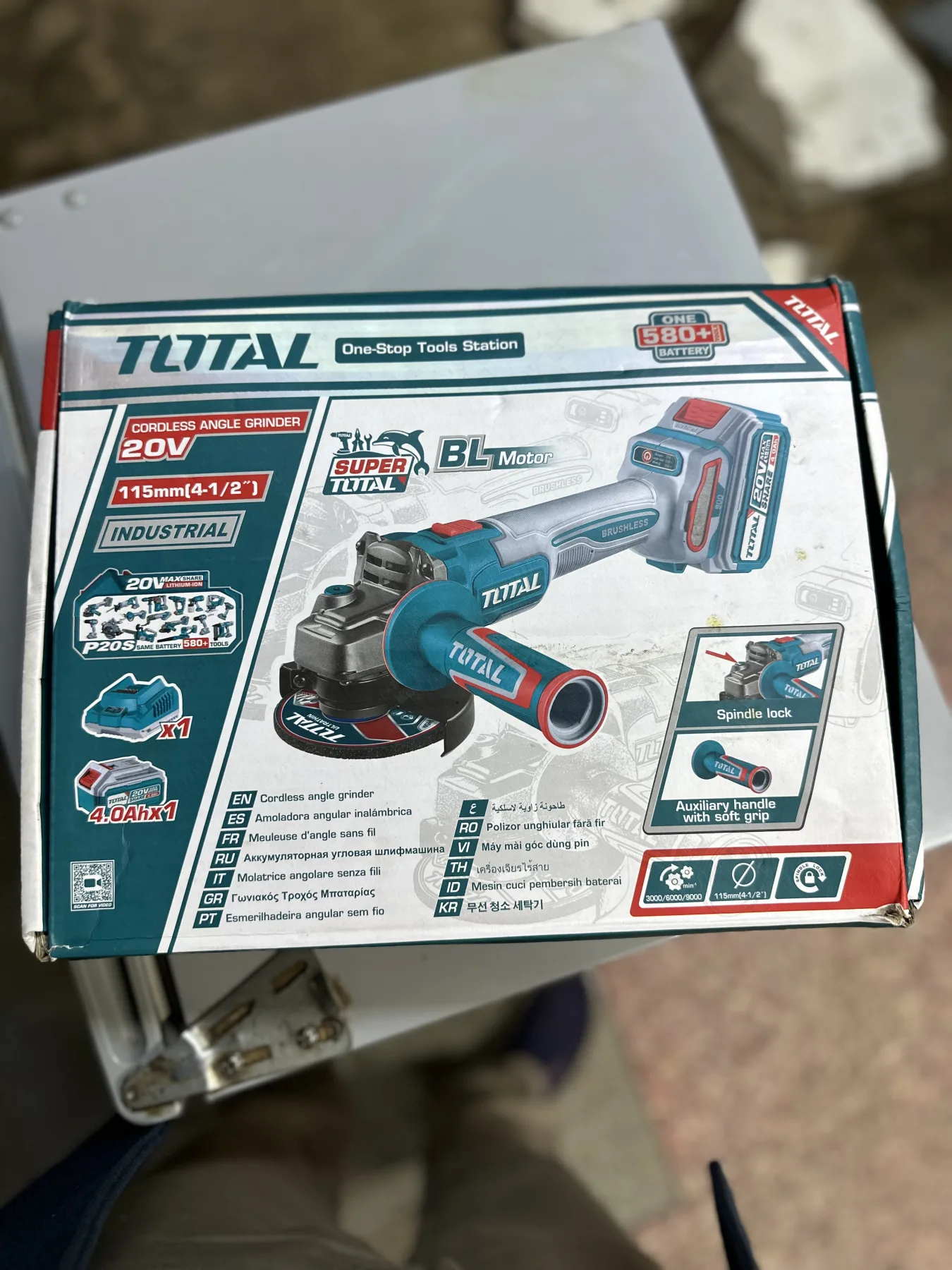 Total Cordless angle grinder TAGLI271532 Click to enlarge Total Cordless angle grinder TAGLI271532